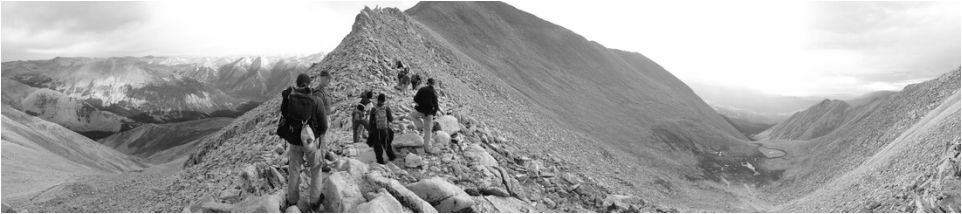 Picture of hikers on ridgeline